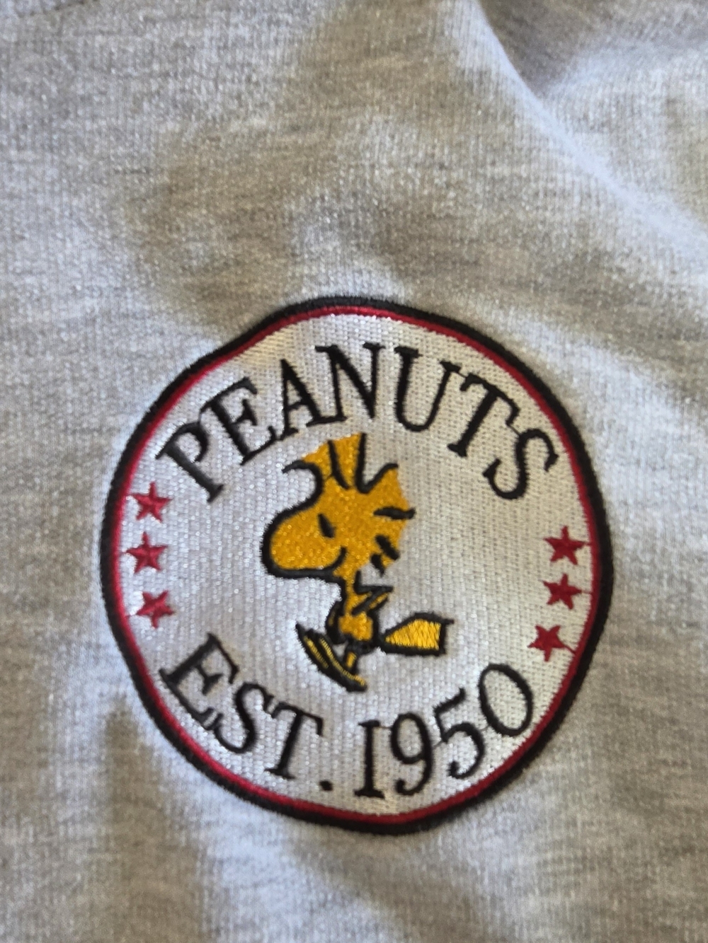 Peanuts Snoopy Woodstock Graphic Hoodie – Gray Pullover Size S Womens - Picture 5 of 9